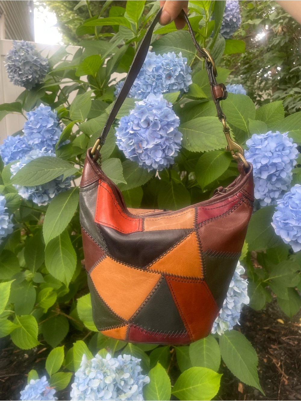 Coach VTG Limited edition patchwork leather bleecker MINI duffle bucket bag - Picture 9 of 10